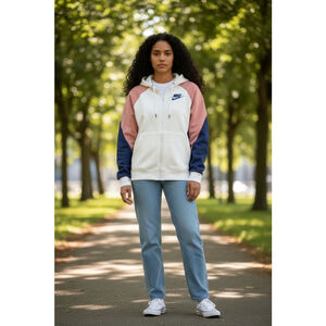 Nike full Zip Hoodie Jacket Color Block Retro Y2K streetwear